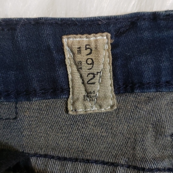 Volcom Denim Crochet Detail Distressed Skirt 27 - Picture 8 of 8